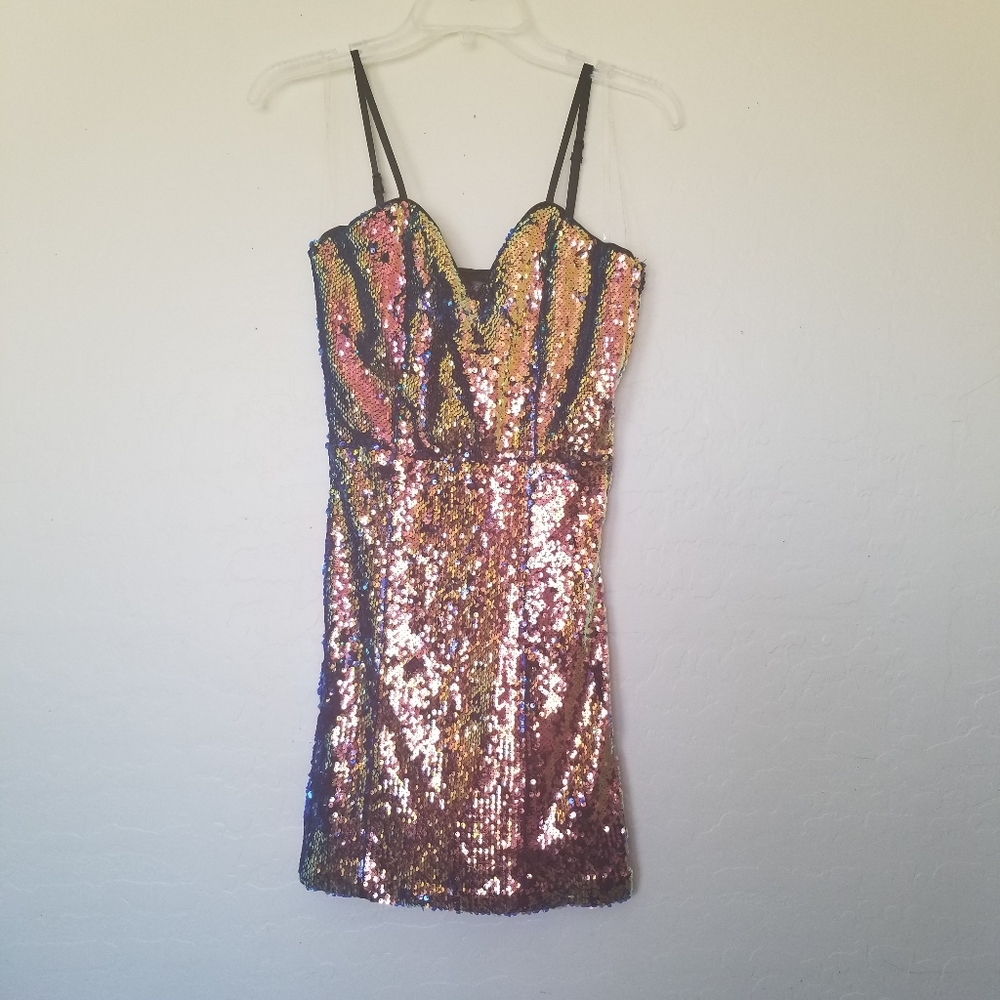 NWOT- Crystal doll sequin dress